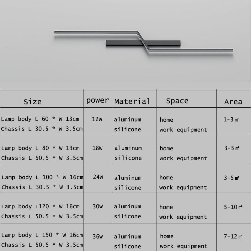 Minimalist Line Strip Wall Lamp