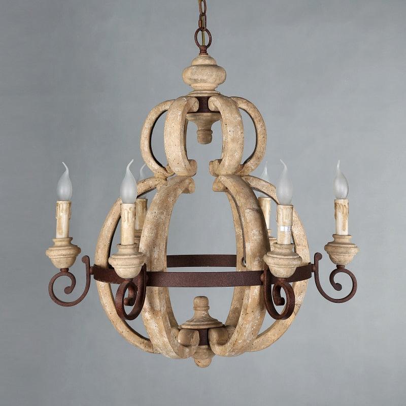 Rustic Wood Chandelier