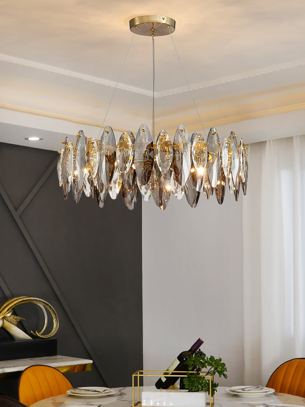 Luxury Modern Hanging Crystal Chandelier