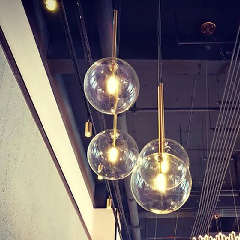 Modern Luxury Glass Ball Chandelier