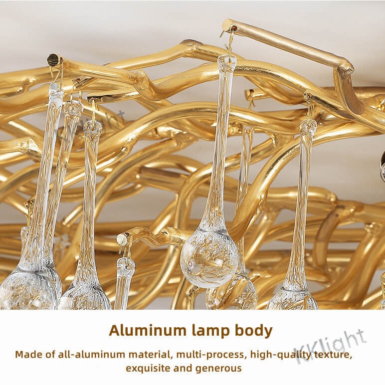 Ceiling Luxury Gold Crystal LED Chandelier