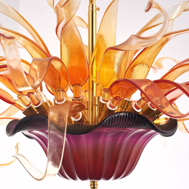 Modern Flying Bird Chandelier Handblown Glass Pendant Light for Bedroom Foyer Hallway Entryway