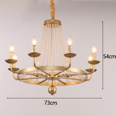 Country Candle Crystal Chandelier