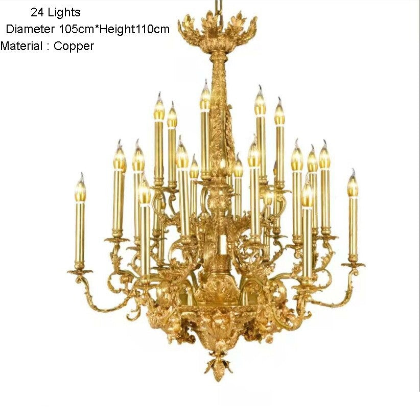 French Copper Luxury Villa Chandelier