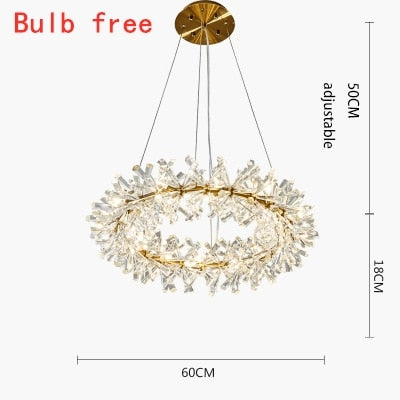 New Luxury Crystal Flower Chandelier