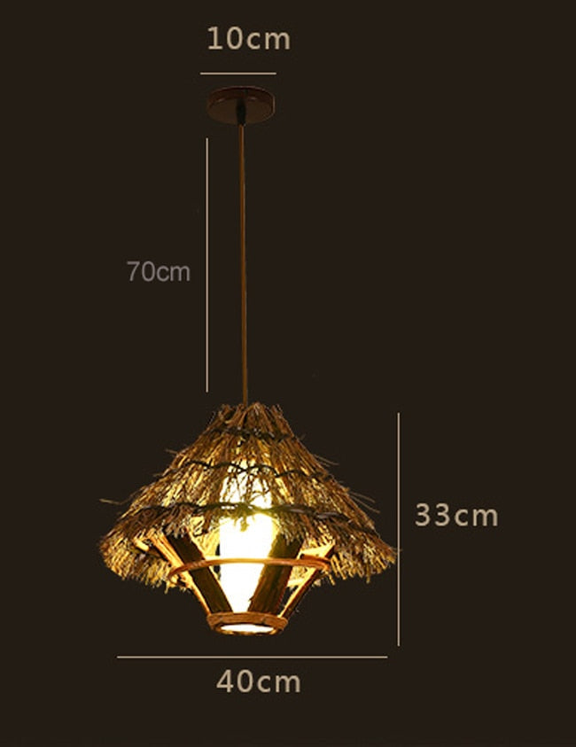 Retro Loft Bamboo Art Hanging Lamp