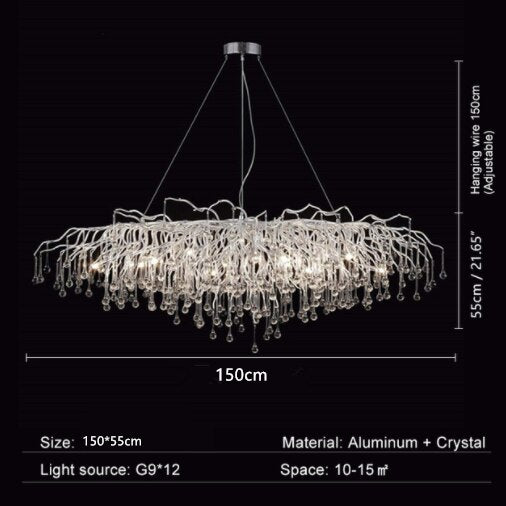 Raindrop Chrome Luxury Chandelier