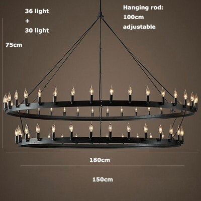 Retro American Candle Chandelier