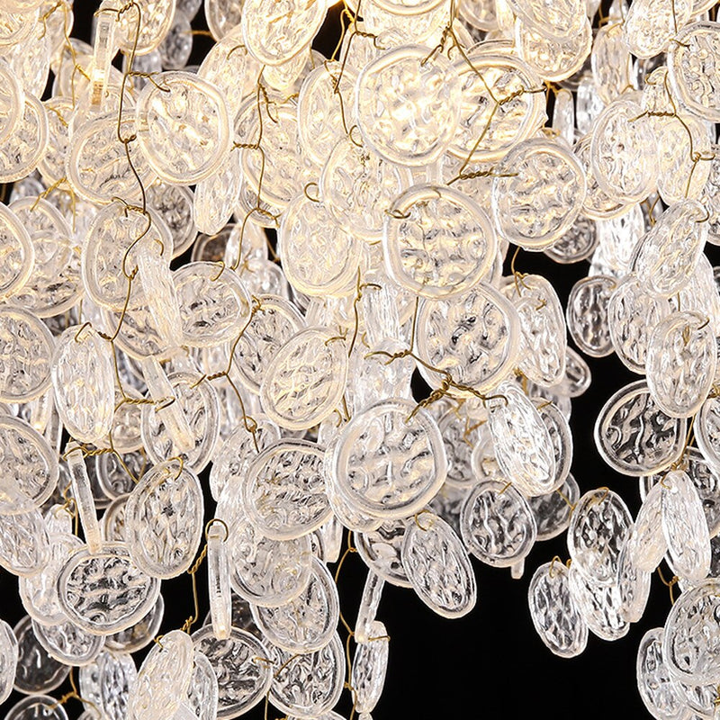 Luxury Design Glass Chandelier Lighting For Living Room Luminaire Plafonnier Gold Dining Room