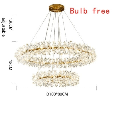 New Luxury Crystal Flower Chandelier