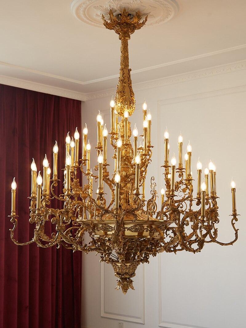 French Copper Luxury Villa Chandelier