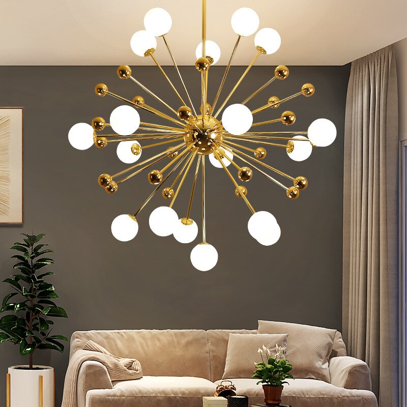 Modern Sputnik Glass Ball Chandelier