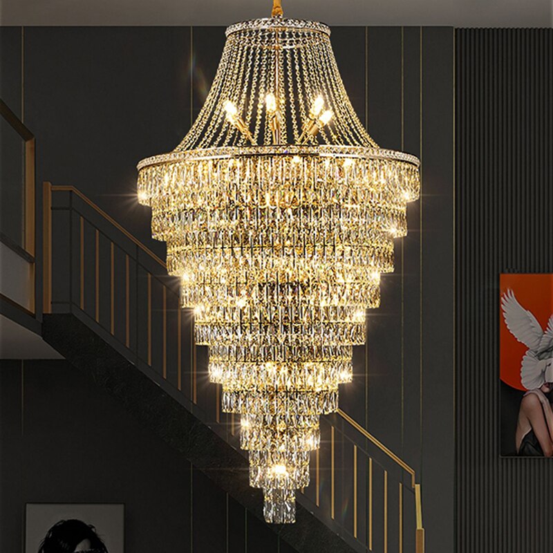 Duplex Villa Crystal Chandelier