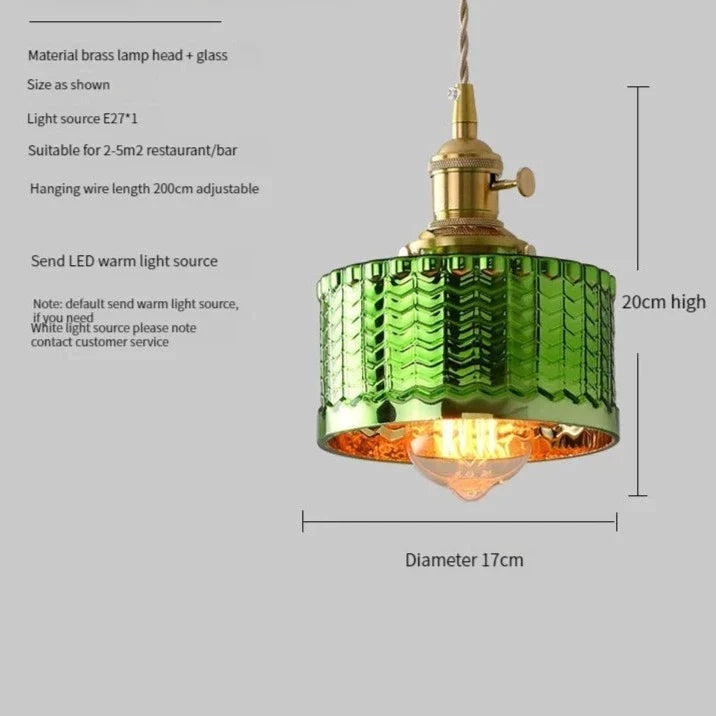 Scandinavian Green Glass Pendant Lights