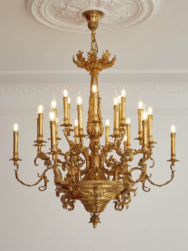 French Copper Luxury Villa Chandelier