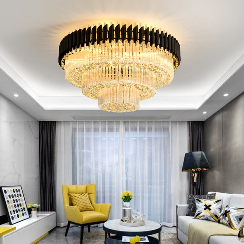 Round Crystal Designer Ceiling Chandelier