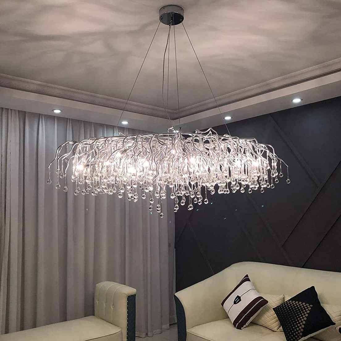 Raindrop Chrome Luxury Chandelier