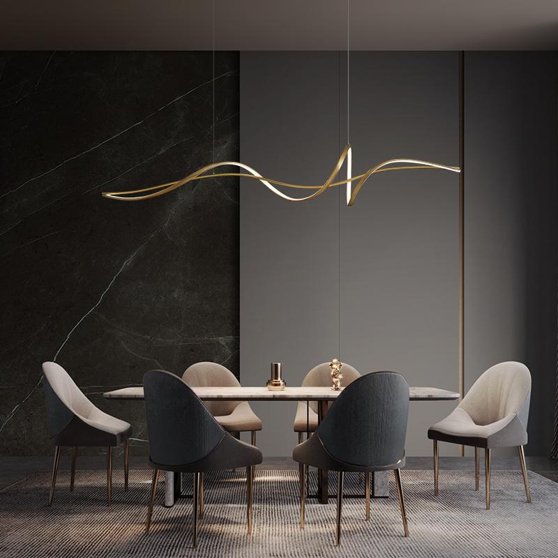 Ribbon Shape Design LED Chandelier