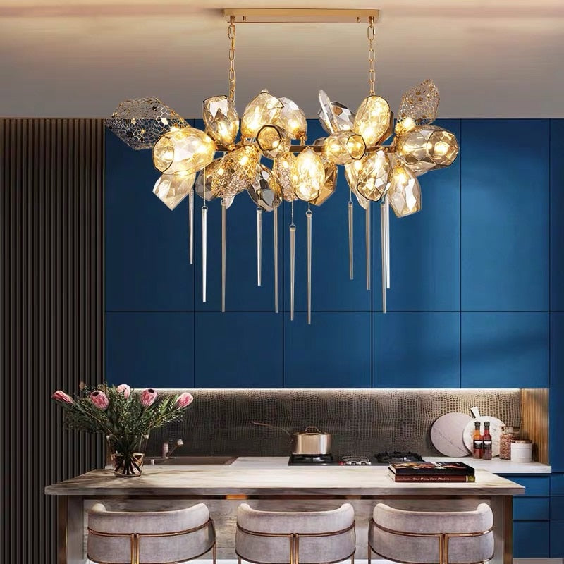 Modern Luxury Villa Glass Chandelier