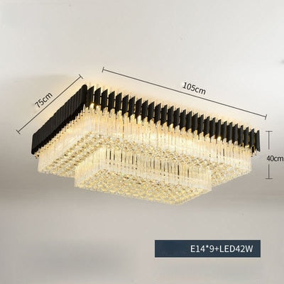 Rectangle Crystal Designer Ceiling Chandelier