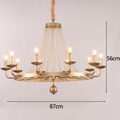 Country Candle Crystal Chandelier