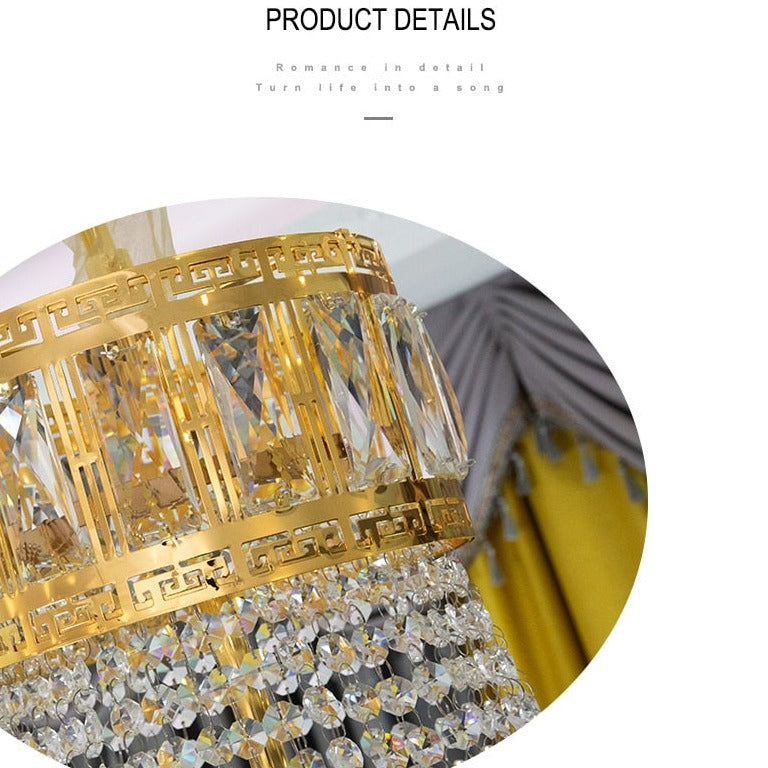 Banquet Hall Gold Modern Crystal Chandelier