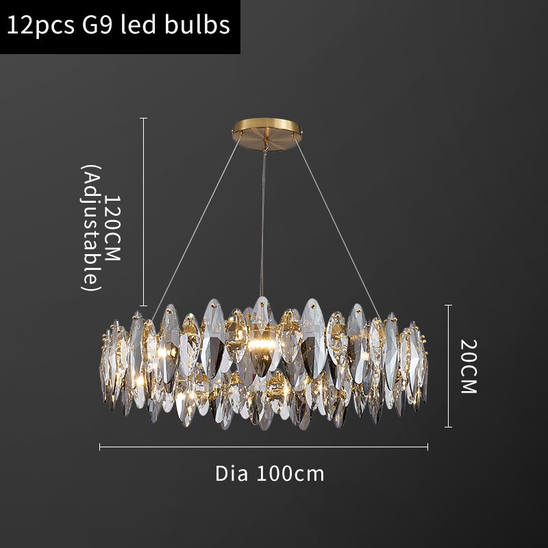 Luxury Modern Hanging Crystal Chandelier