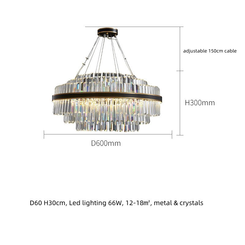 Modern Luxury Decor Crystal Lustre