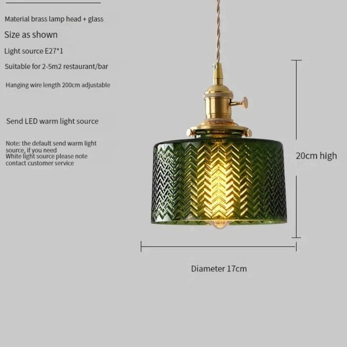 Scandinavian Green Glass Pendant Lights