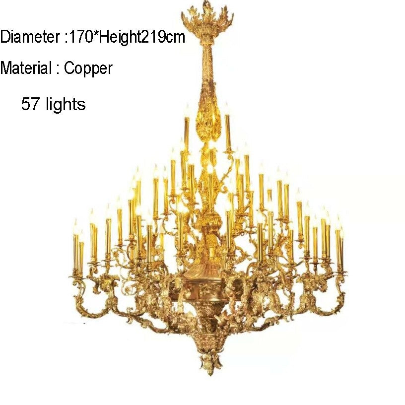 French Copper Luxury Villa Chandelier