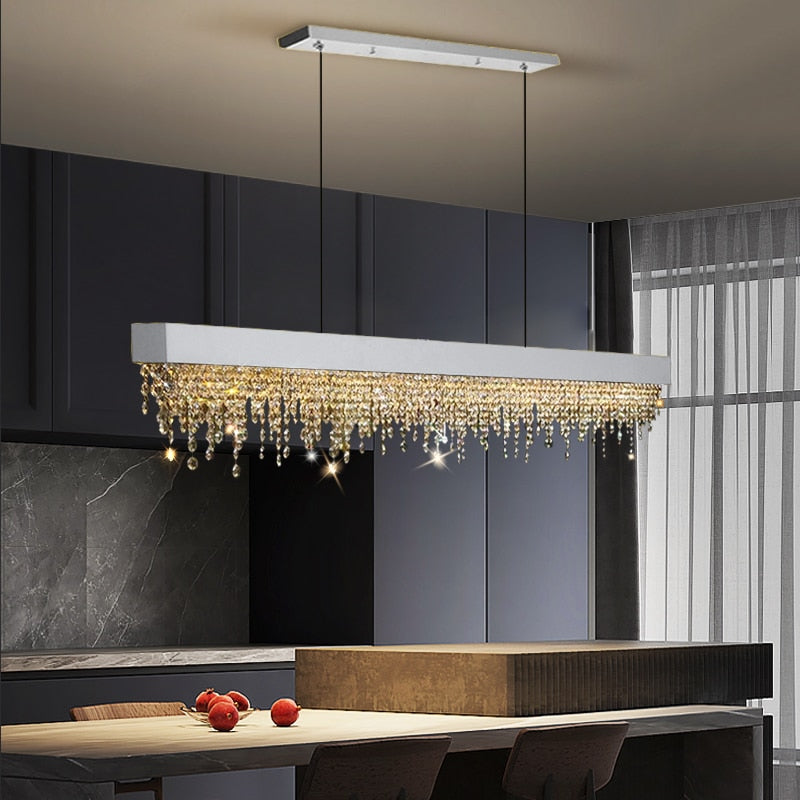 Rectangle Modern Crystal Chandelier