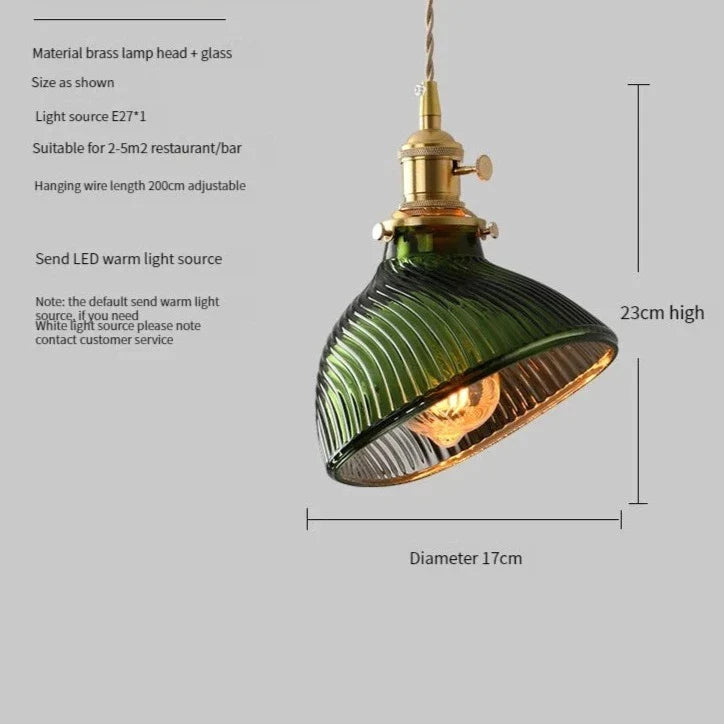 Scandinavian Green Glass Pendant Lights