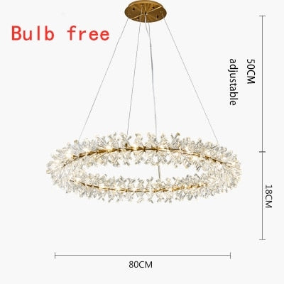 New Luxury Crystal Flower Chandelier