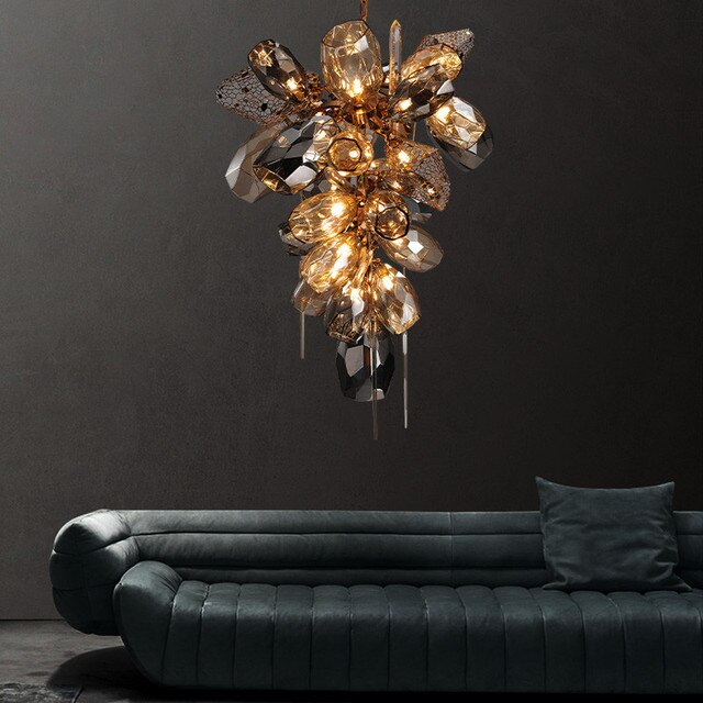 Modern Luxury Villa Glass Chandelier