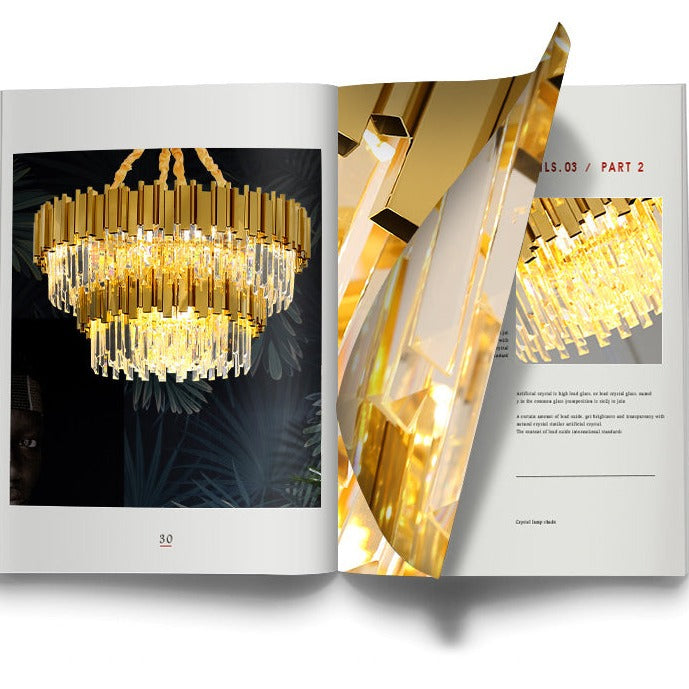 Modern Luxury Gold Crystal Lustre