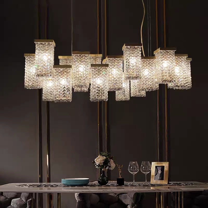 2023 New Italian Smoky Crystal Contemporary Chandelier