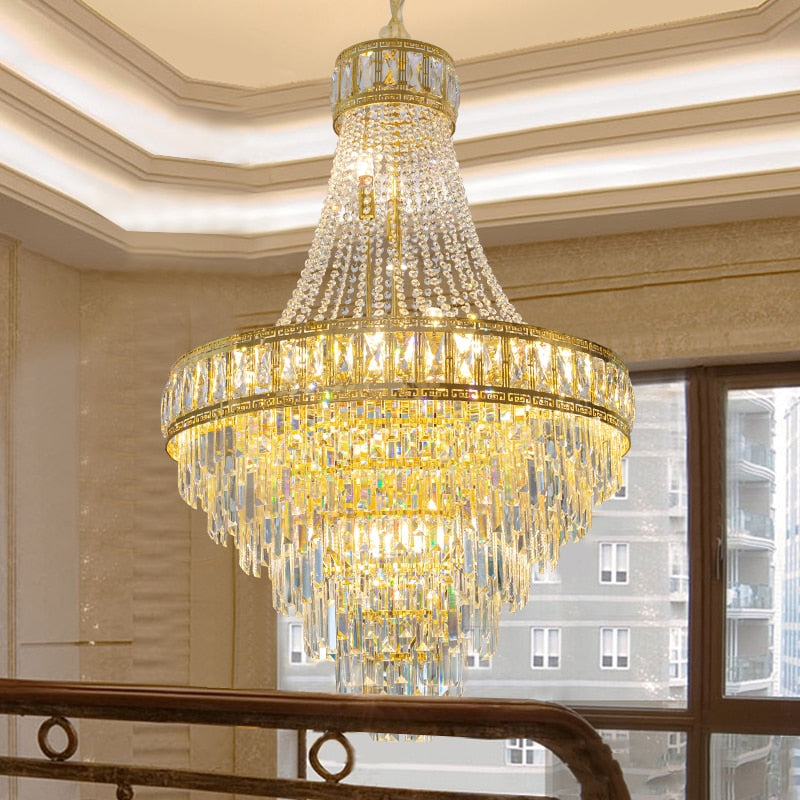 Banquet Hall Gold Modern Crystal Chandelier