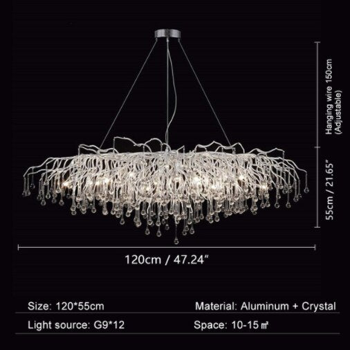 Raindrop Chrome Luxury Chandelier