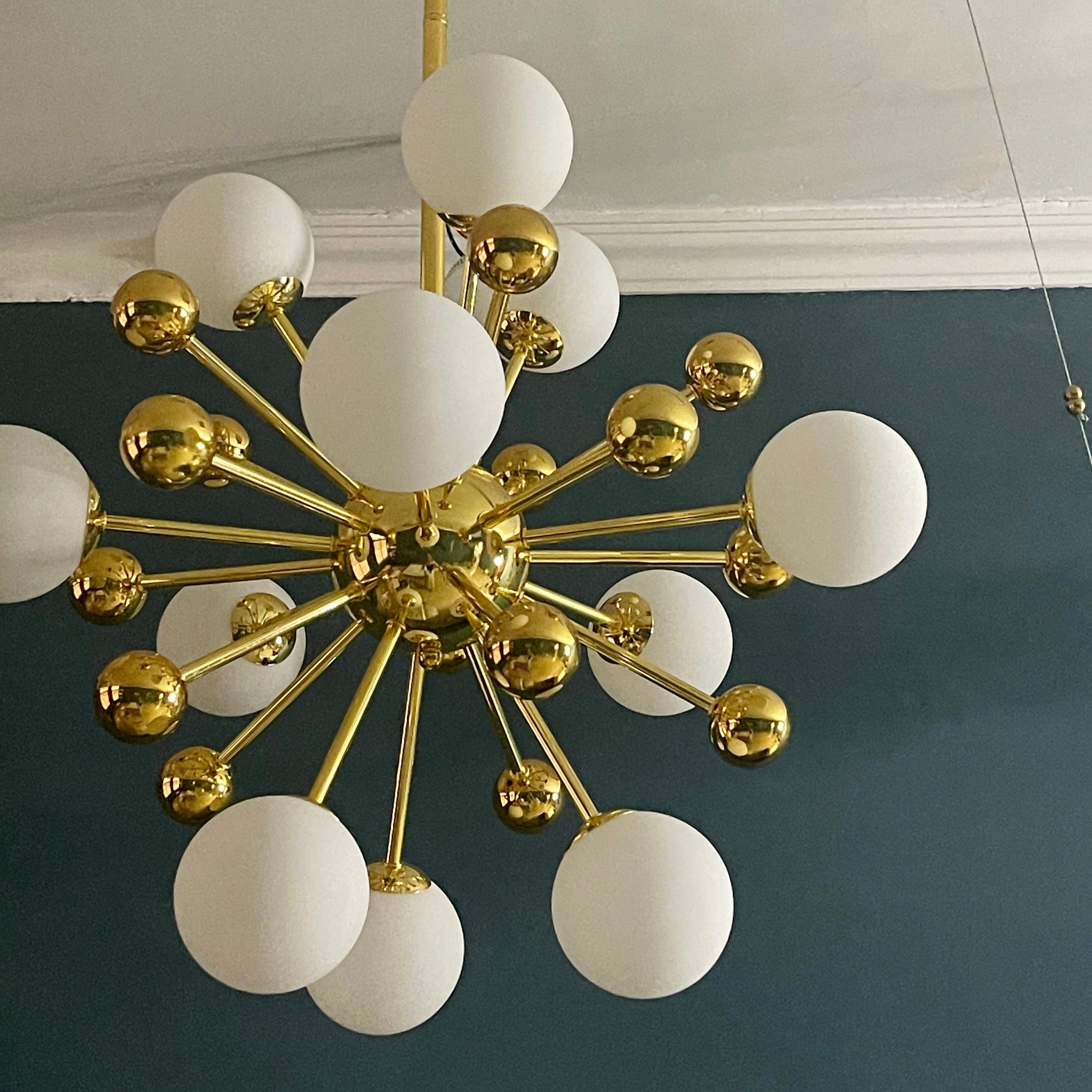 Modern Sputnik Glass Ball Chandelier