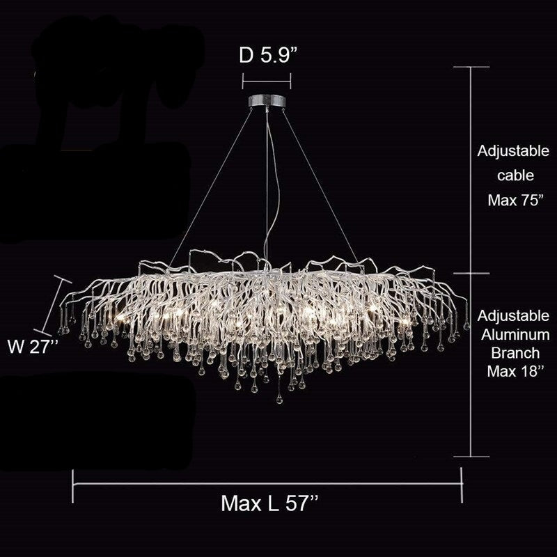 Raindrop Chrome Luxury Chandelier