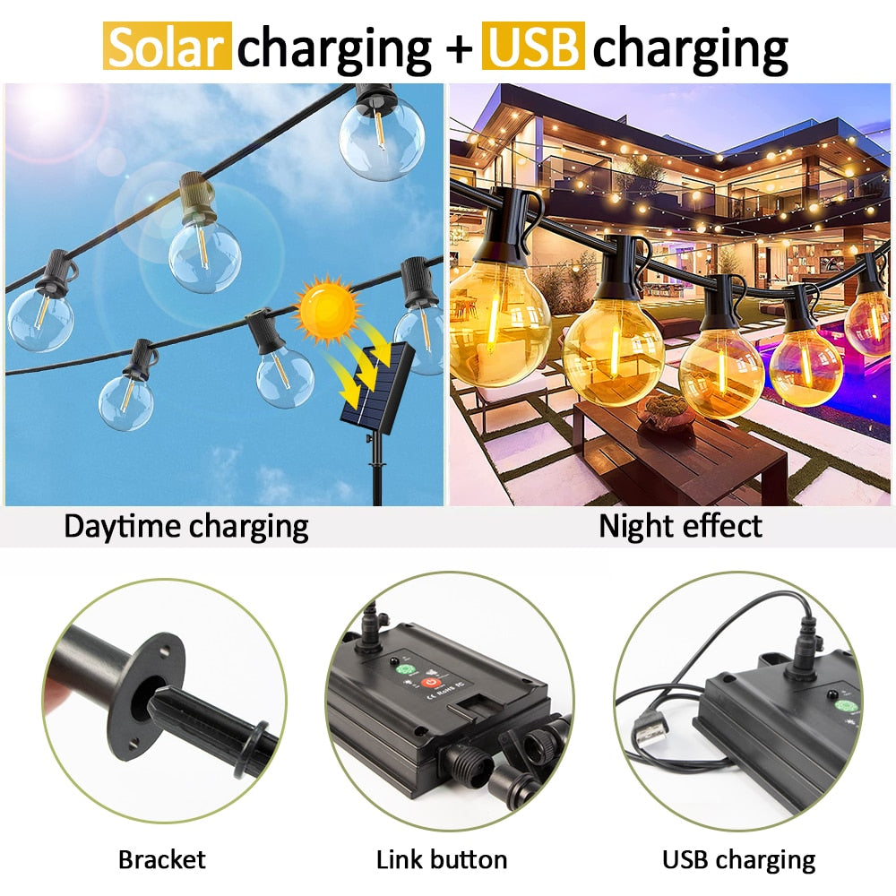 The Solar String Outdoor Lights