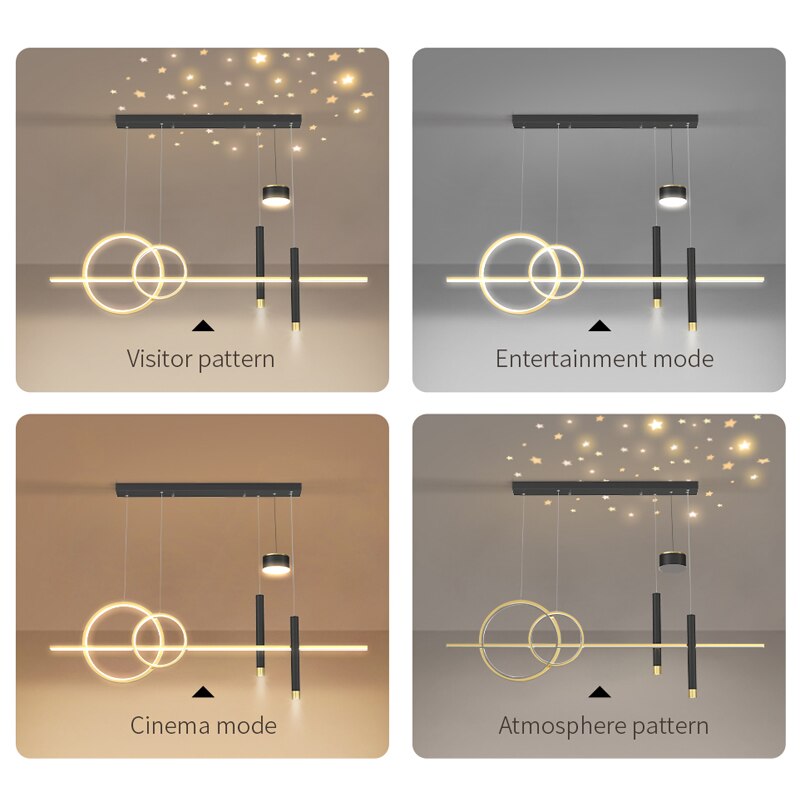 New LED Stars Projection Chandelier