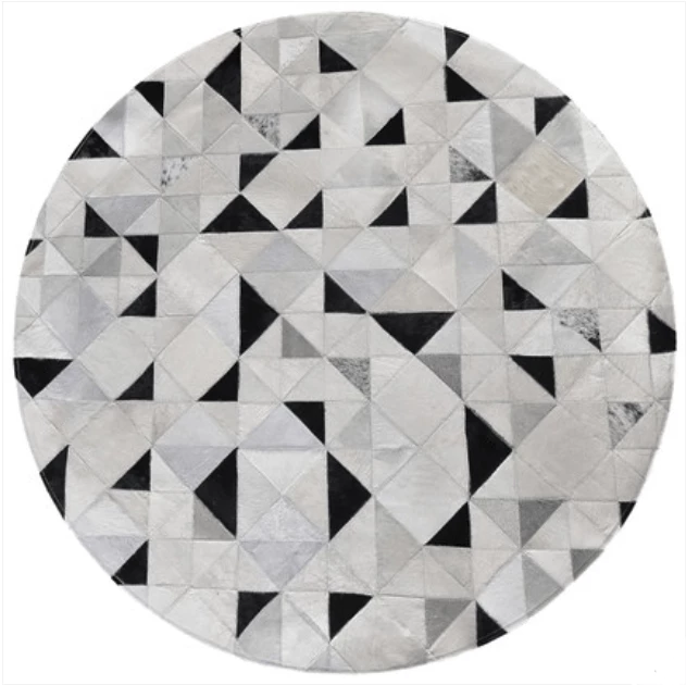 Spotted Triangles Cowhide Rug