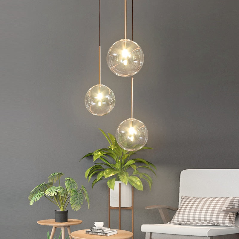 Modern Luxury Glass Ball Chandelier