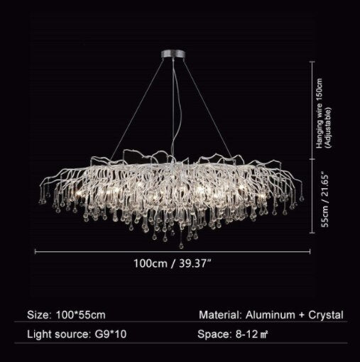 Raindrop Chrome Luxury Chandelier