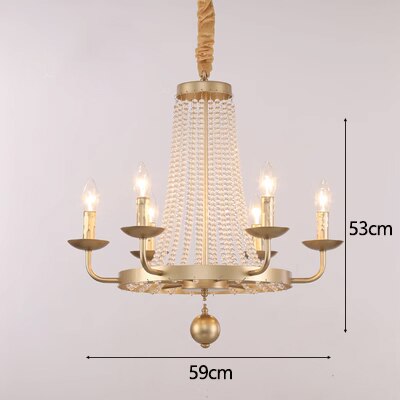 Country Candle Crystal Chandelier