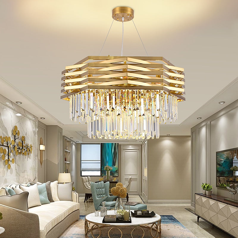 Modern Crystal Hanging Chandeliers Fixture