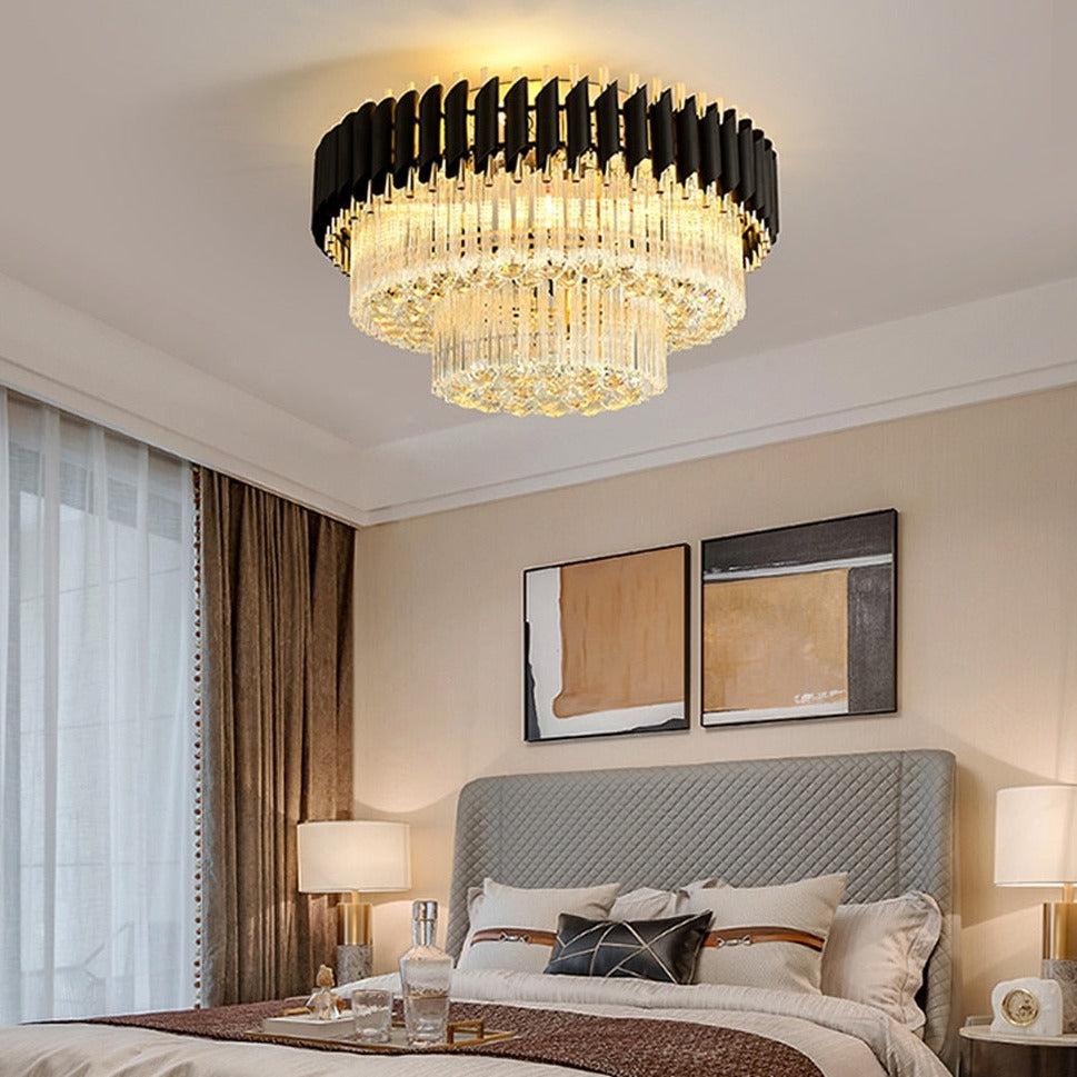 Round Crystal Designer Ceiling Chandelier