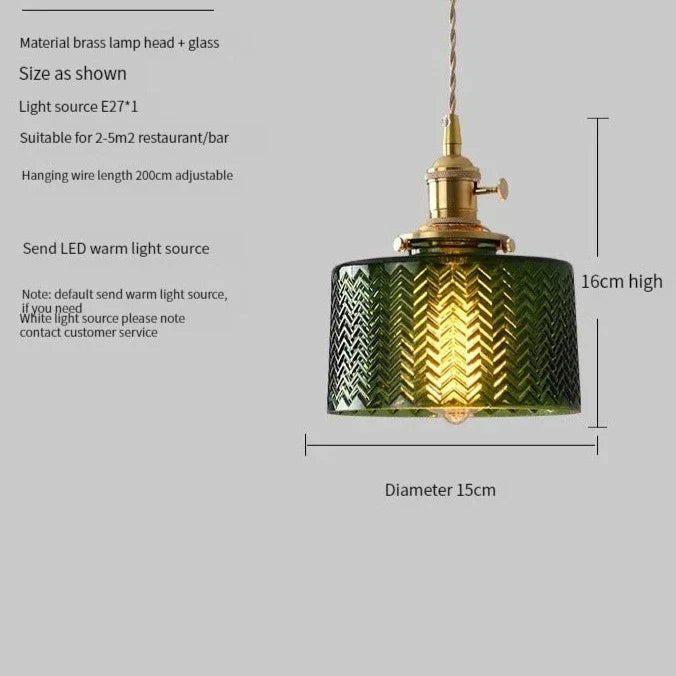 Scandinavian Green Glass Pendant Lights