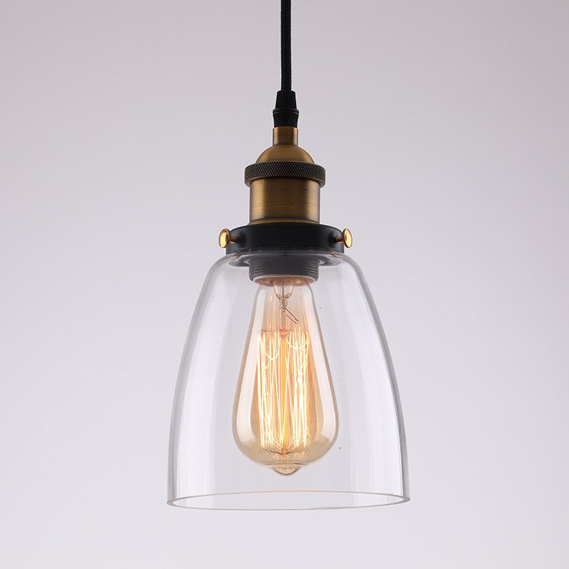 Industrial Retro Smoky Glass Vintage Pendant Lights